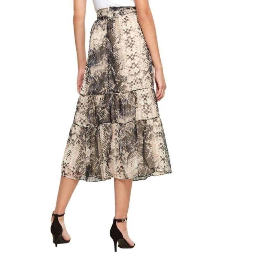 Walter Baker NWT Byron Snakeskin Print Midi Skirt Size 10 MSRP $188